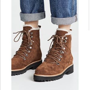 Sol Sana Harlan Lined Combat Boot Burnt Tan Suede
